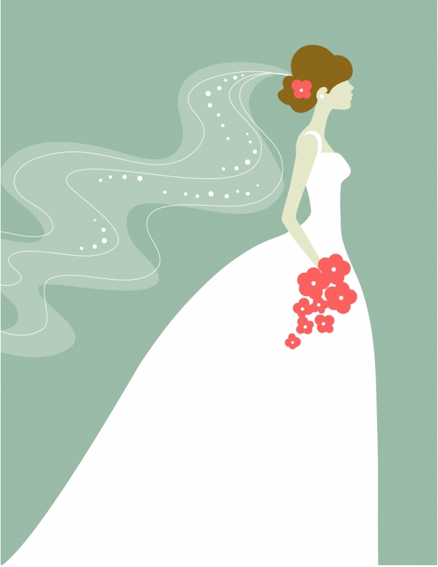 Bridal bride to be clipart image 