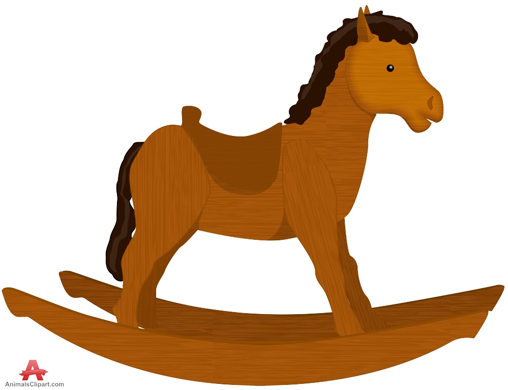 Rocking Wooden Horse Clipart 