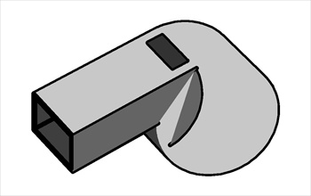 Referee Whistle Illustration - Sports Equipment Icon