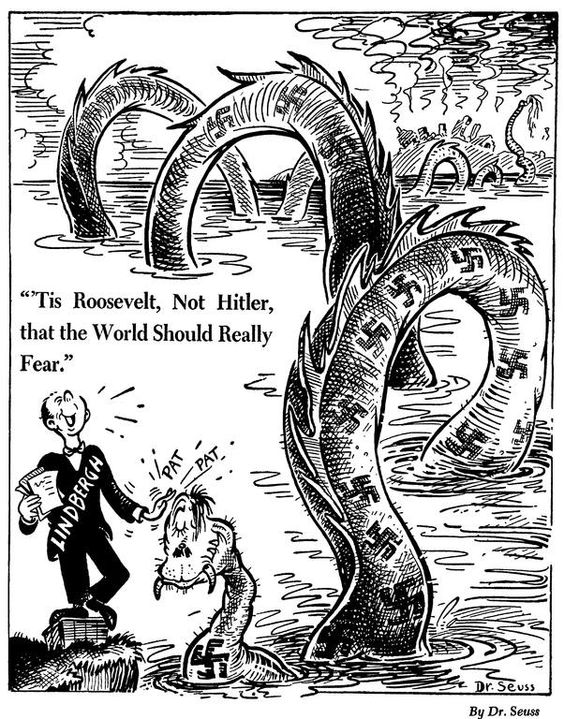 Dr. Seuss&political cartoons were highly critical of