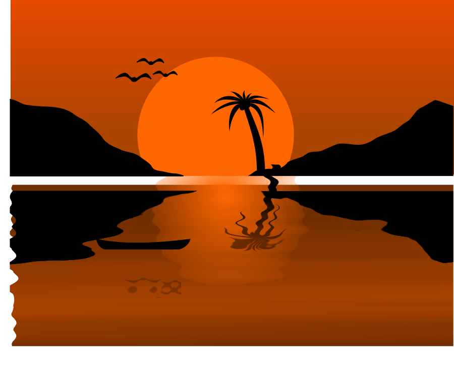 Ocean sunset clipart free clipart image 3 image 