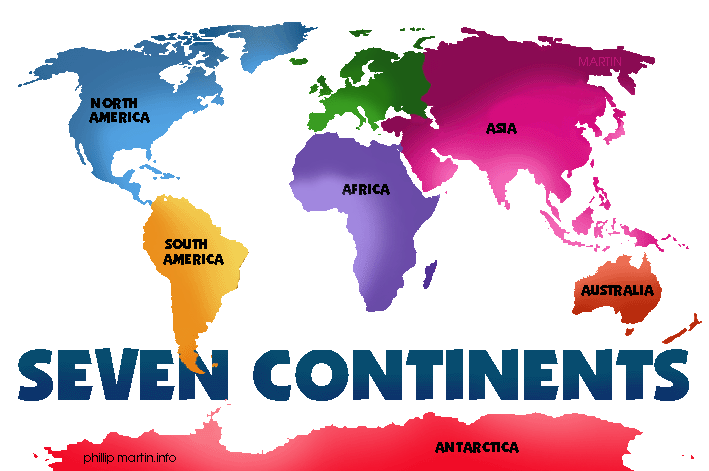 Continents cliparts 
