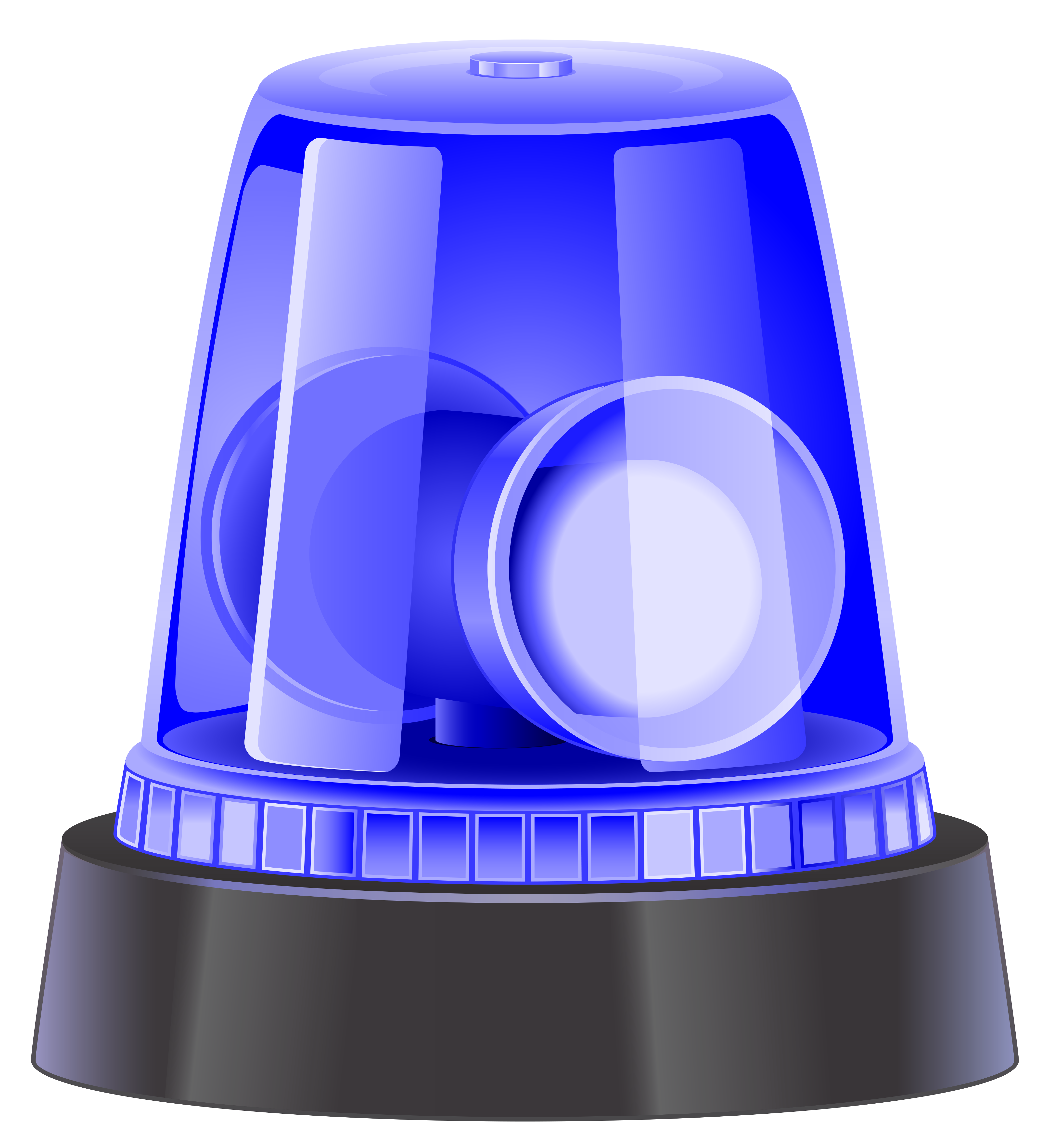 Blue Police Siren PNG Clip Art Image 