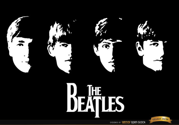 With The Beatles Album Wallpaper Free Vector 