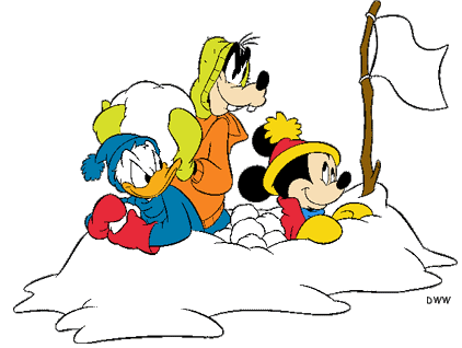 Mickey Mouse and Friends Winter Adventure Cartoon Scene
