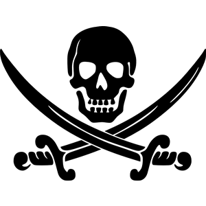 Calico Jack pirate logo clipart, cliparts of Calico Jack pirate 