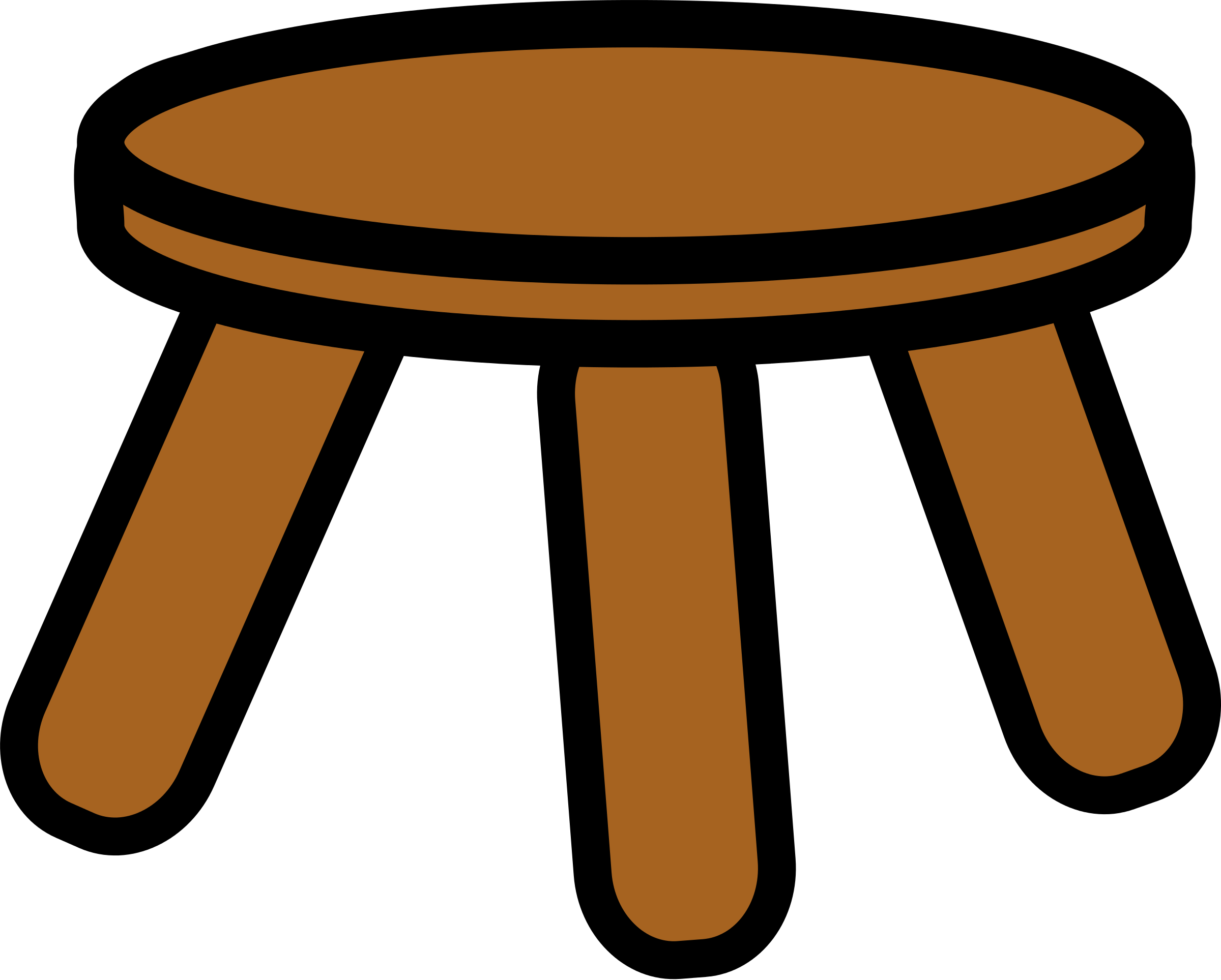 four legged stool clipart