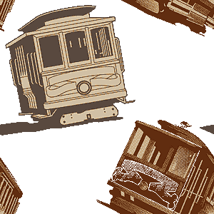 San Francisco Cable Car Illustration - Classic Transit Art