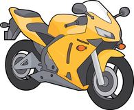 Yellow Sport Motorcycle Illustration - High-Performance Racing Bike Design