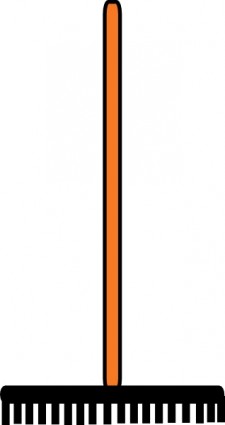 Garden Rake Illustration - Clean Vector Graphic for Landscaping Content