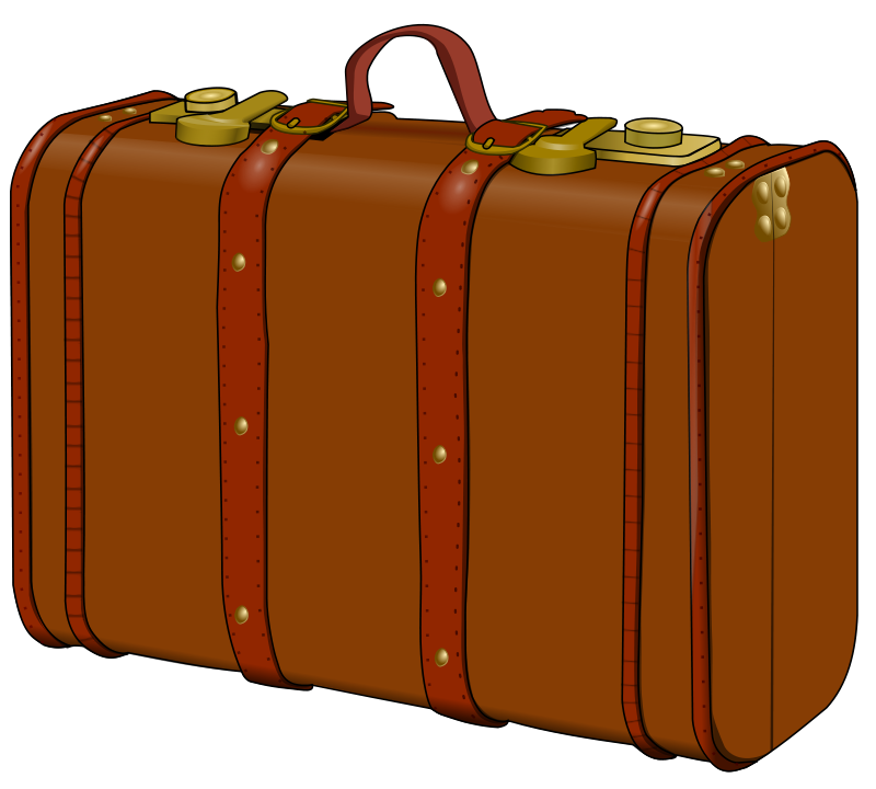 Free to Use &, Public Domain Suitcase Clip Art 