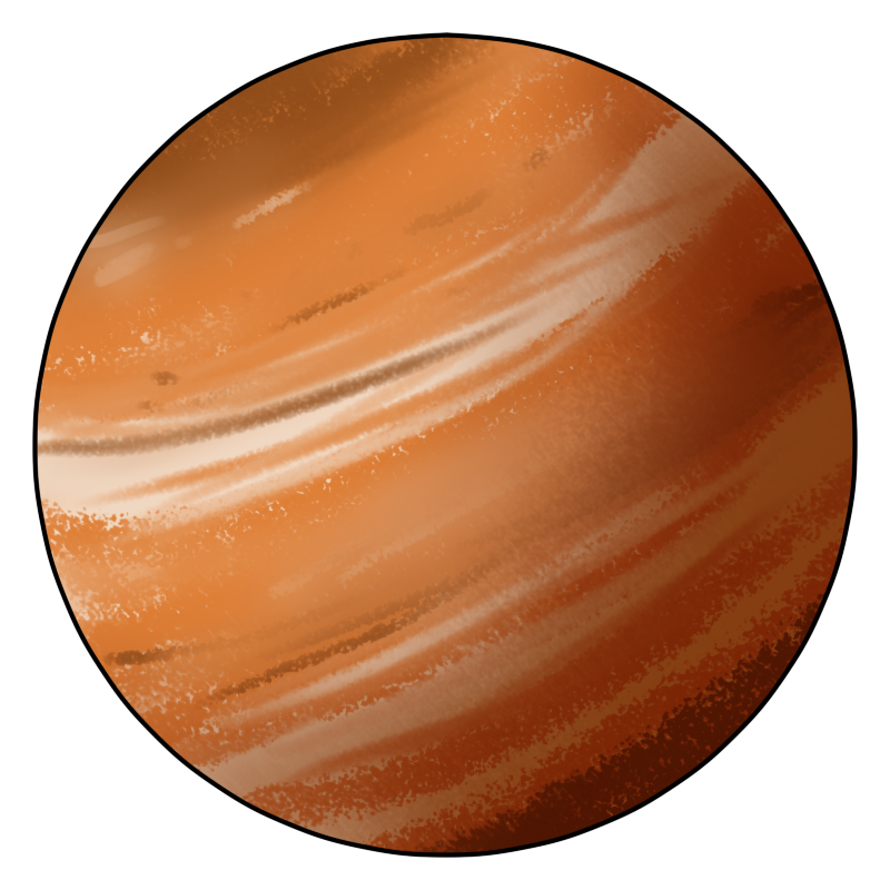 Mars Planet Illustration - Red Planet Visual for Science & Education