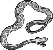 Geometric Patterned Snake Illustration - Free Vector Art & Design Resource
