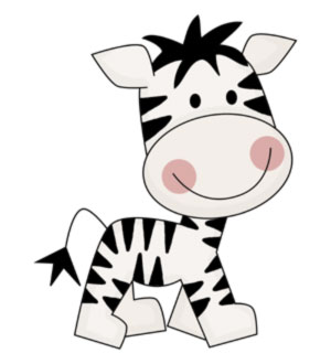 Cool zebras clipart image 