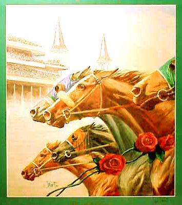 Dynamic Horse Racing Art - Equestrian Thrill at the Starting Gate