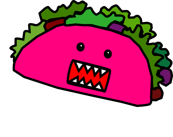 Monster Taco Cartoon - Fun Food Illustration for Kids & Memes
