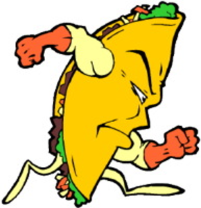 Running Taco Mascot - Fun Food Character Illustration