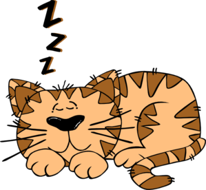 Cartoon Cat Sleeping Clip Art 