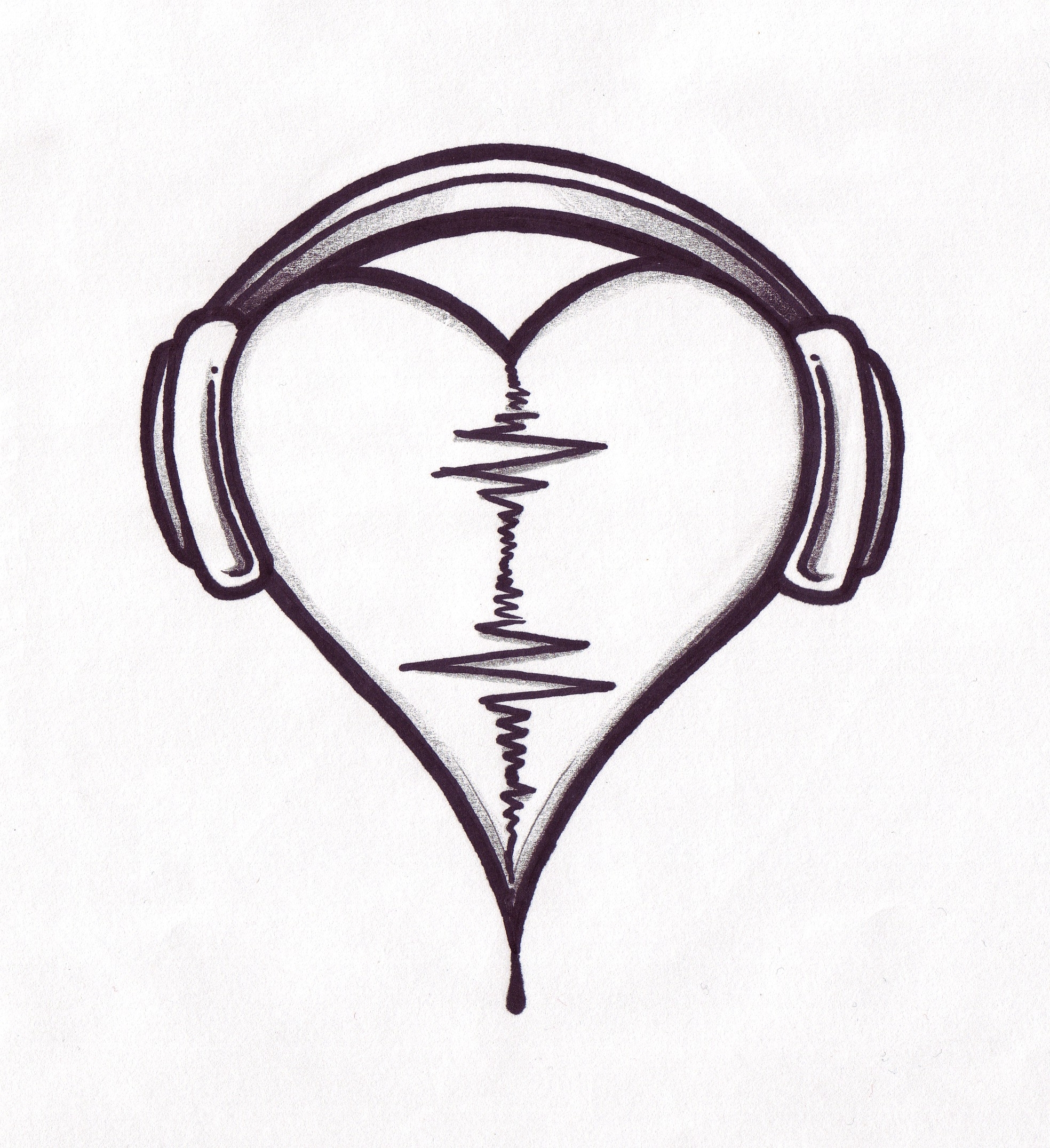Cute doodle heart set love concept drawing design Vector Image
