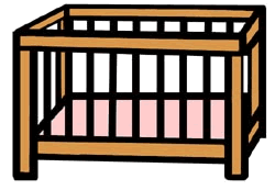 Clip Art Black And White Crib Clipart