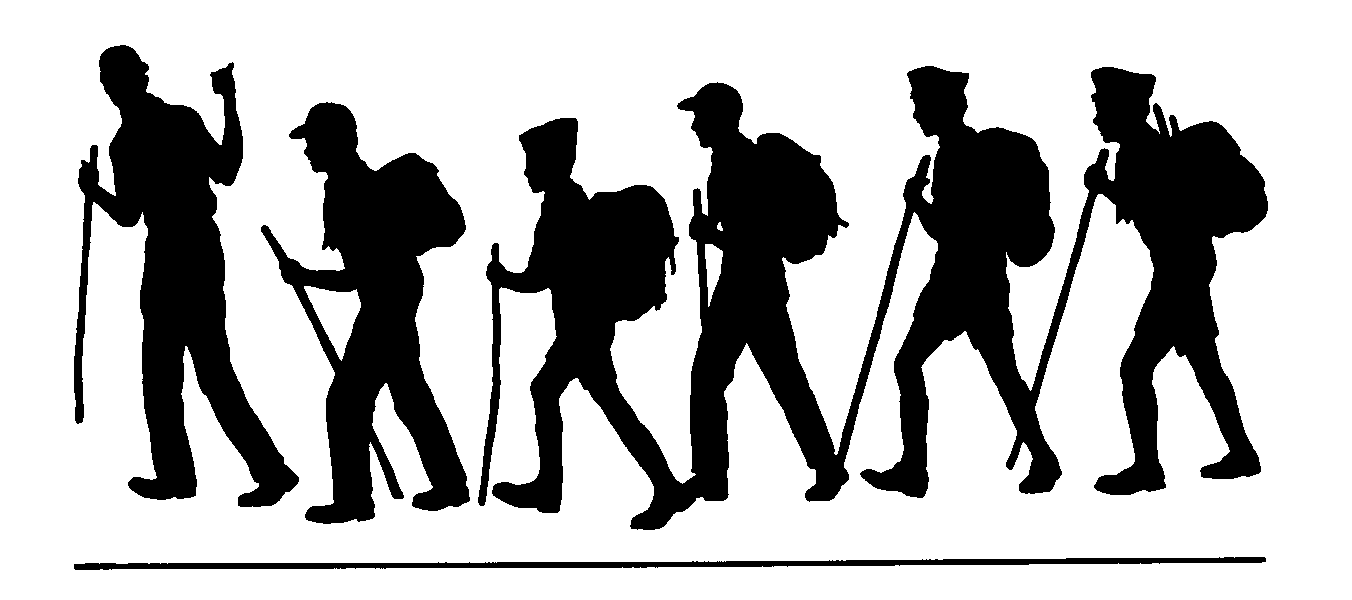Hiking Clipart Black And White 