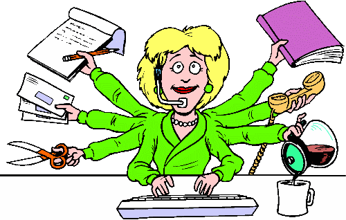 busy person clipart outline