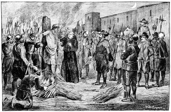 The Auto-da-fé: Historical Engraving of a Spanish Inquisition Execution Ceremony