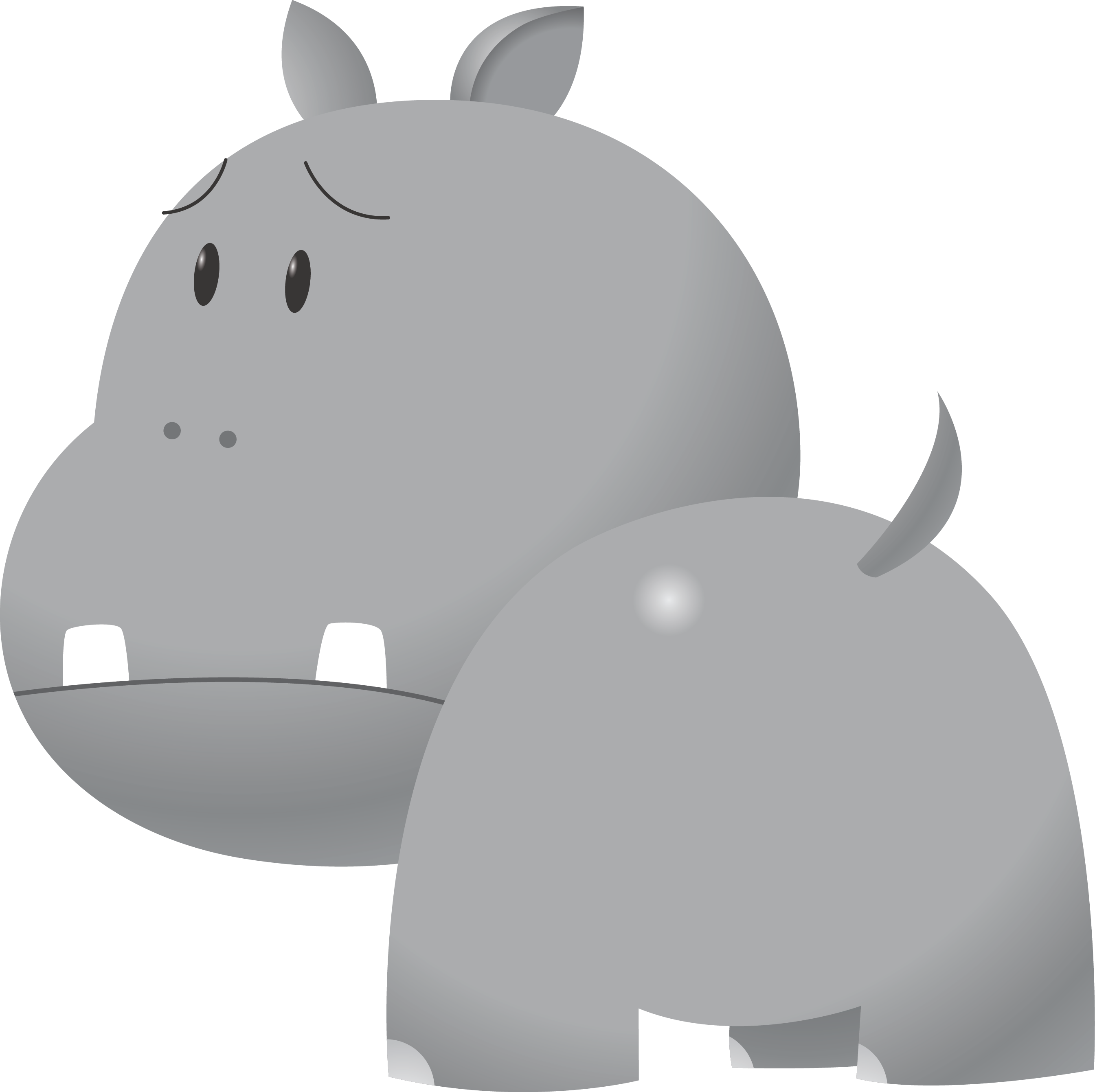 Free to Use &, Public Domain Hippopotamus Clip Art