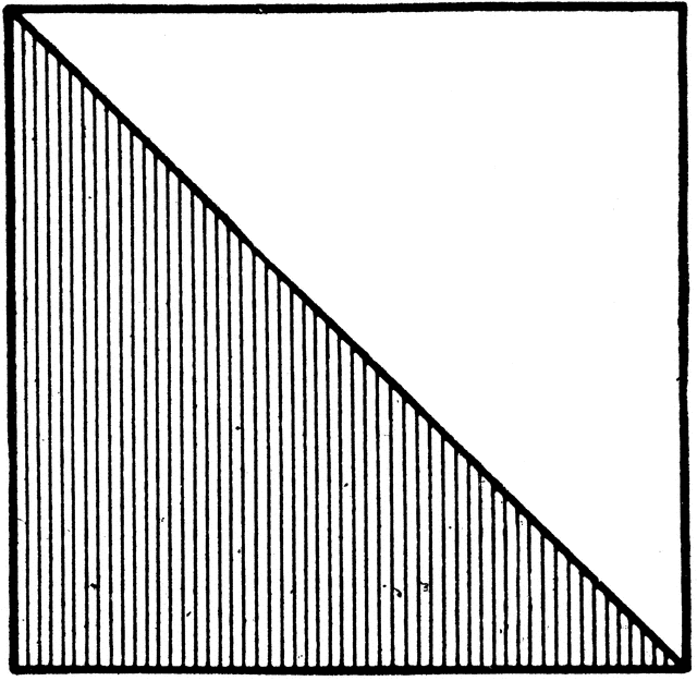 Right Triangle in Square Diagram - Geometric Illustration