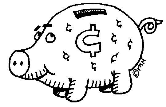 Piggy Bank Illustration Showing Financial Concerns and Savings Struggles