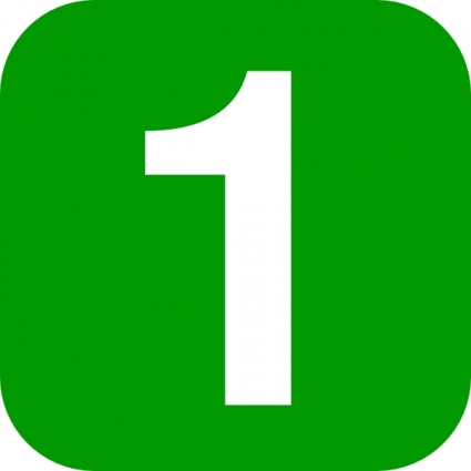 Green rounded square icon with a bold white numeral "1" centered inside.