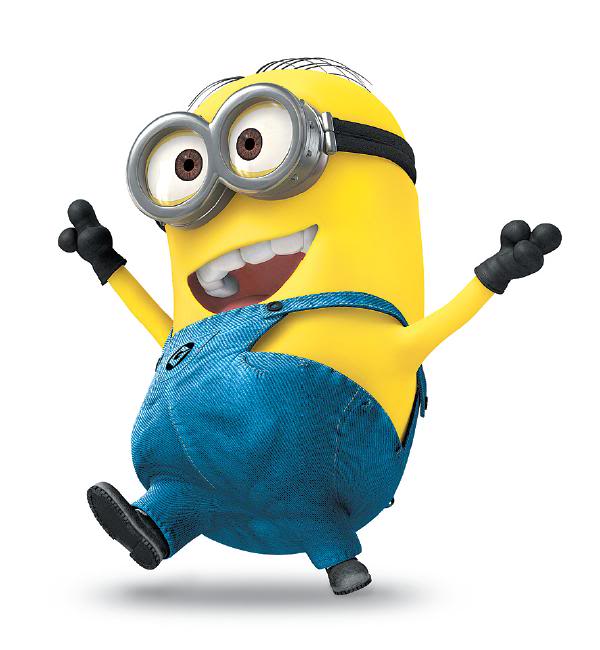 Happy Minion Jumping - Fun & Playful Character Image