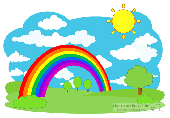 Rainbow clip art free clipart image 