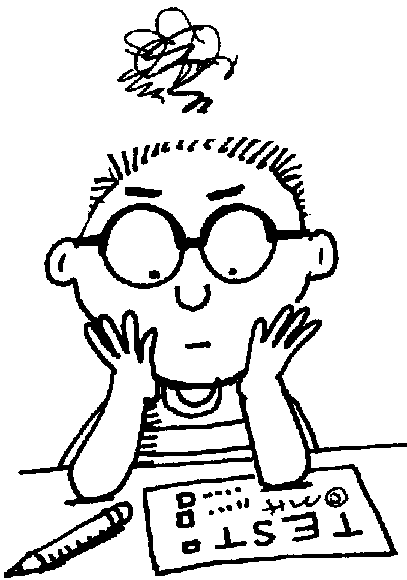boy taking test 