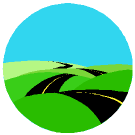 clipart of road rolling over