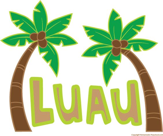 Luau Party Theme - Tropical Palm Tree Graphic for Celebrations