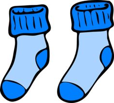 Cute Blue Socks Illustration - Free Clipart for Kids’ Content