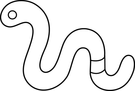 Worm Clipart Black And White 