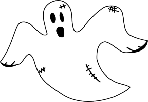 Classic Ghost Outline Illustration for Halloween & Design Projects