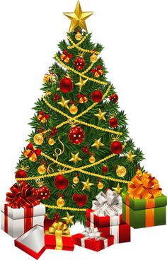 Festive Christmas Tree with Ornaments and Gifts - Holiday Decor Inspiration