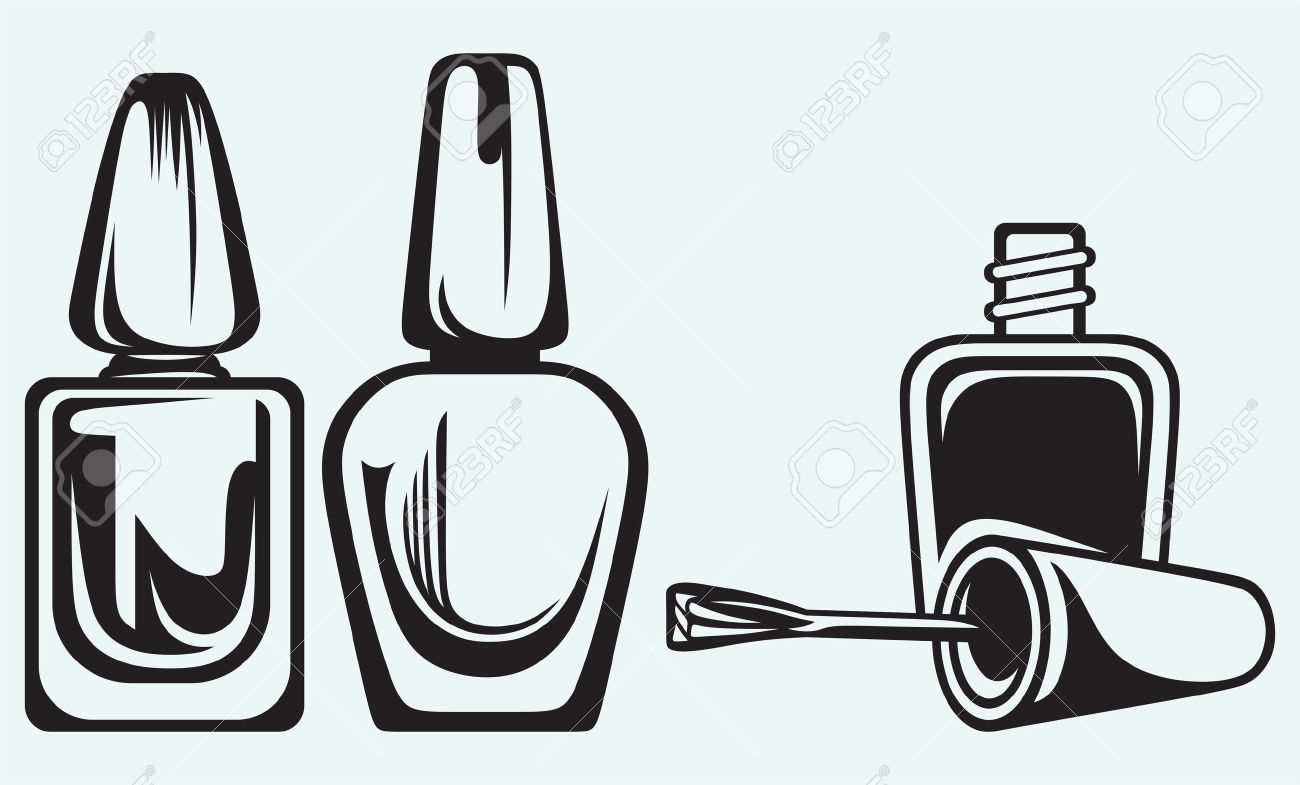 Realistic Nail Polish Concept Stock Vector - Illustration of bottle, hand:  140363320