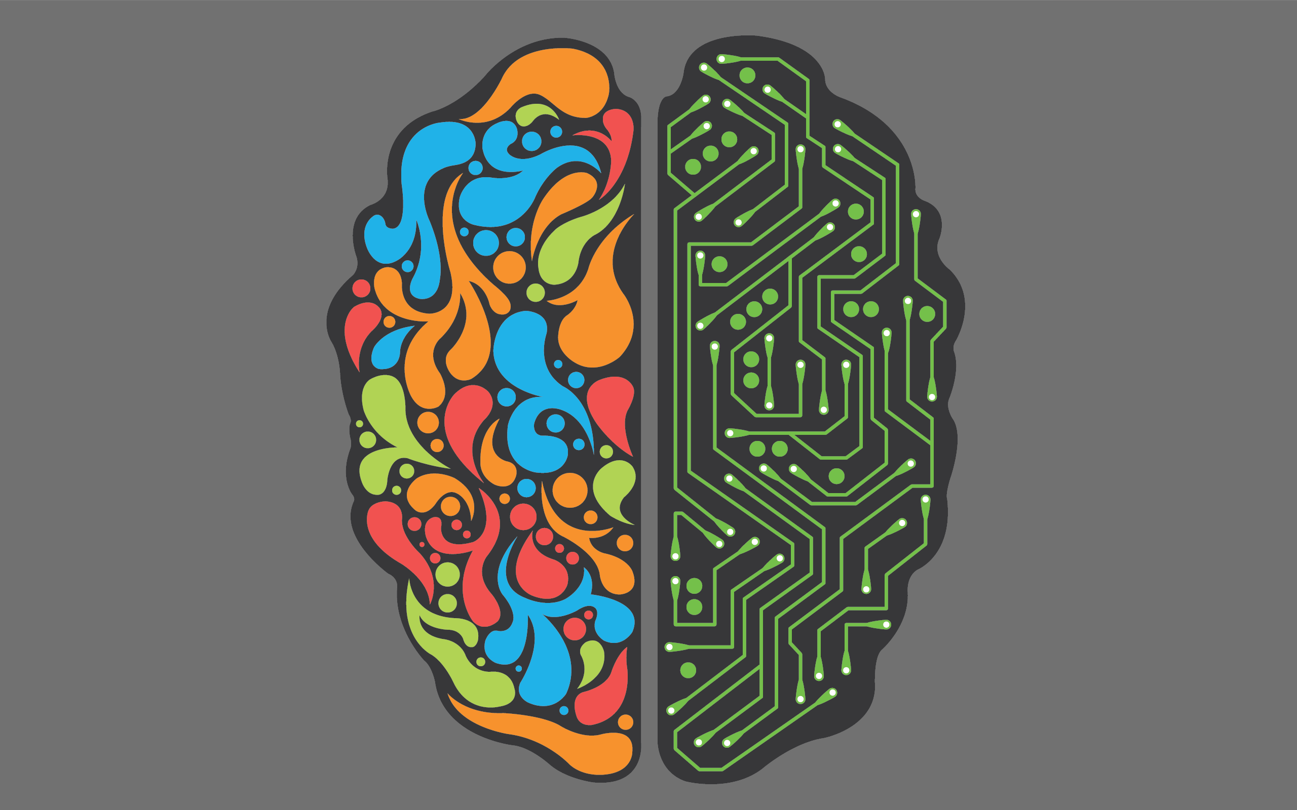 Left and right brain clipart no background