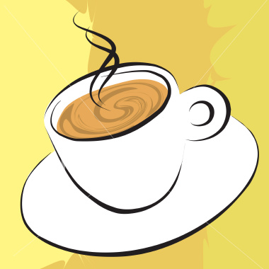 Freshly Brewed Coffee Cup Illustration - Warm & Inviting Beverage Art