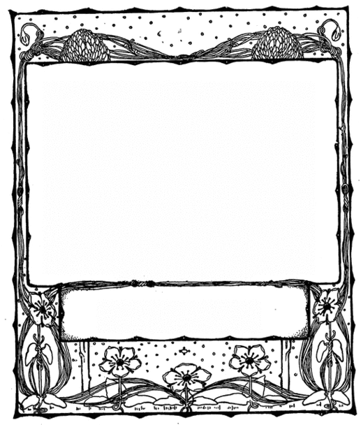 Art Nouveau Decorative Border Template - Free Download & Usage Guide
