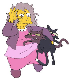 crazy cat lady simpsons - Clip Art Library