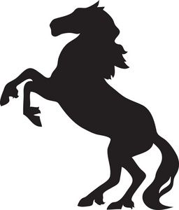 Free Stallion Clip Art Image: clip art silhouette of a stallion