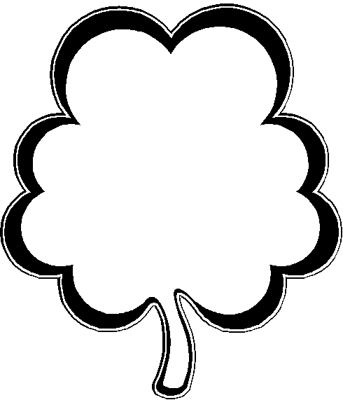 Four-Leaf Clover Outline SVG - Lucky Symbol for St. Patrick’s Day Design