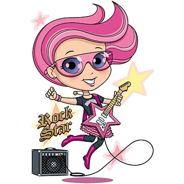Rock Star Cartoon Character - Fun Music-Themed Illustration for Kids