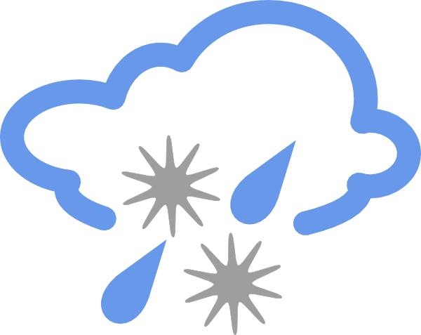 Hail And Rain Weather Symbol Clip Art 