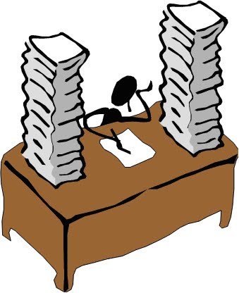 Paperwork Overload - Visual Metaphor for Administrative Burnout